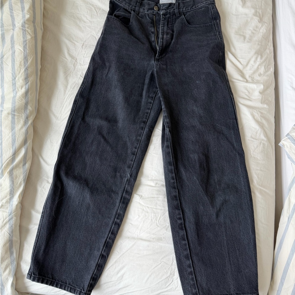 Micaela Greg Faded Black Panel Jeans